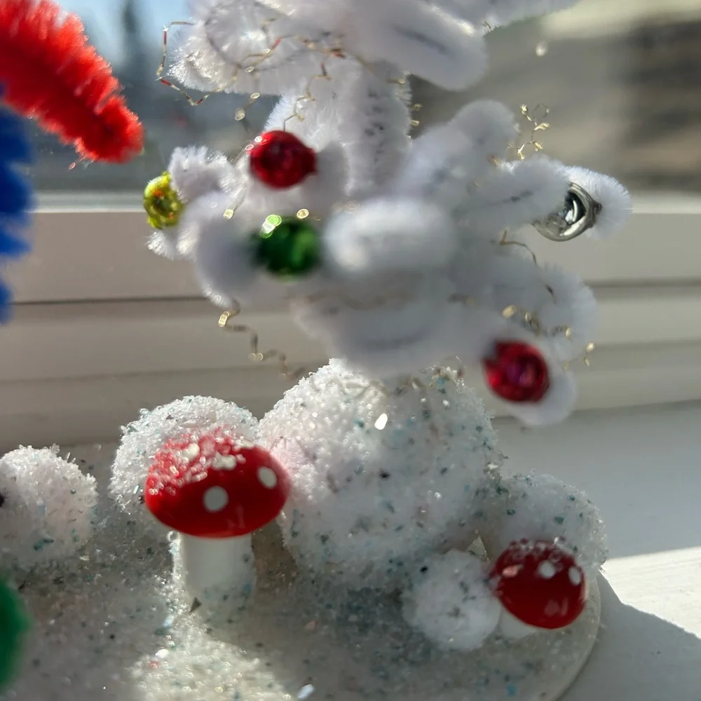 Festive vintage repurposed elf and Tree Holiday Decoration - Picture 4 of 7